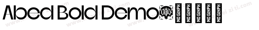 Abed Bold Demo字体转换